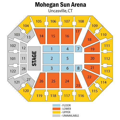 Mohegan Sun Arena seating chart