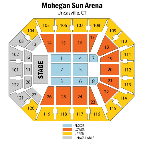 Mohegan Sun Arena Seating Chart